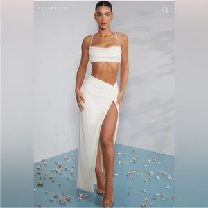 Oh Polly White Maxi Skirt